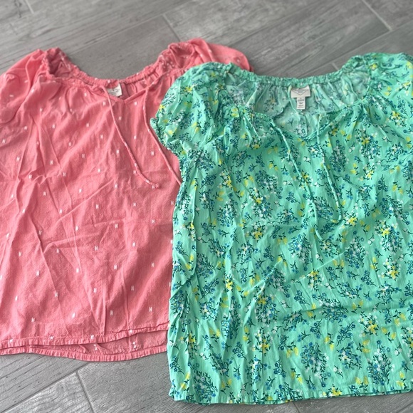 St. John's Bay Other - St. John's Bay Pink and Green Kids Tops Set
